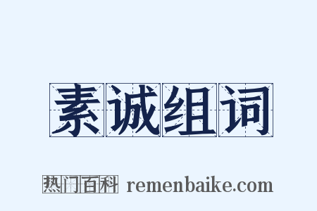 素诚组词是什么意思的图片